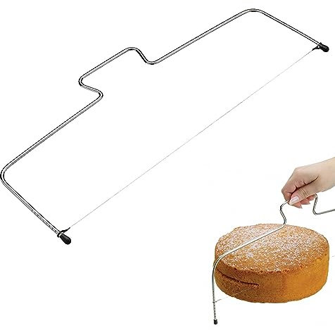 Aidi Professional Cake Cutter, Adjustable Wire Straight Cake Slicer/Leveler, Stainless Steel Cake Cutter Tool for Birthday/Party Cakes