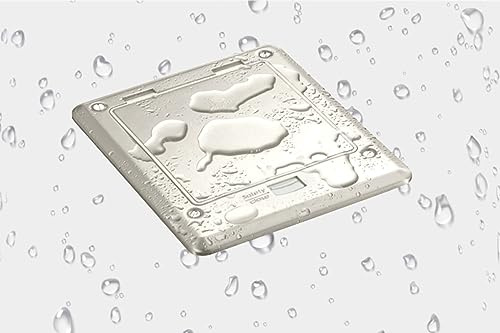 ELBE Inno-Bodeneinbausteckdose,1 Stecker und 1 USB-Anschluss eingebaut, mit Indikator-Design, quadratische Edelstahlplatte, IP65 Wasser- und staubdicht, IK10 Schlagfestigkeit