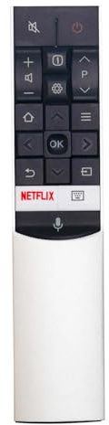 AULCMEET DRC602S-JUR3 ARC602S Télécommande de Remplacement vocale Compatible avec TCL Smart LED OLED TV 55DC748 65DC748 CRC602S-JUR2 ARC602S-JUR1
