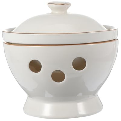 LIFKOME Keramik Steintopf Schüssel Weiß Bird s Nest Pot Dampf-pot Lebensmittelecht Für Restaurant Hotel Dessert Abalone Gebrauch