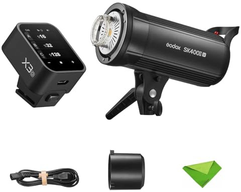 Godox SK400IIV 400Ws Flash de studio stroboscopique + déclencheur Godox X3-O pour appareils photo Olympus/Panasonic, GN65 5600K 2,4G avec lampe de modélisation LED Bowens Mount Monolight Portrait, etc
