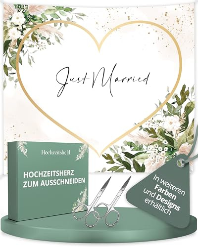 HOCHZEITSHELD Hochzeitsherz zum Ausschneiden als Hochzeitsspiel zur Trauung