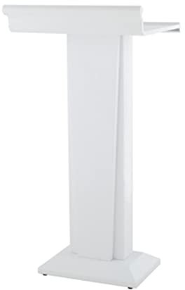 JDSHFEN Rednerpult-Podiumständer, Rednerpulte Rednerpultständer aus Edelstahl für Kirchenvorträge Tragbares Boden-Sound-Rednerpult Rednerpult/Weiß/56,5 x 52,5 x 103 cm