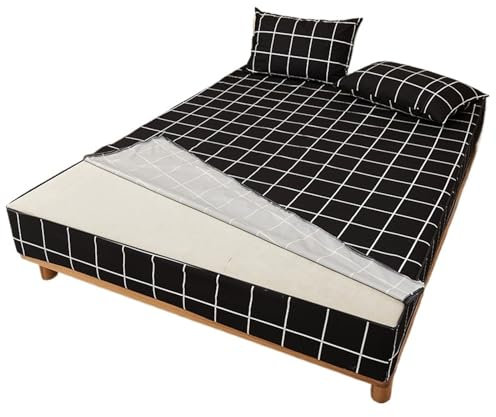 HWJFDC Coprimaterasso Impermeabile Coprimaterasso Impermeabile Stampato con Cerniera Coprimaterasso Traspirante Rimovibile su 6 Lati, Lenzuolo con Angoli all-Inclusive(Color 05,200X200X20cm 1Pc)