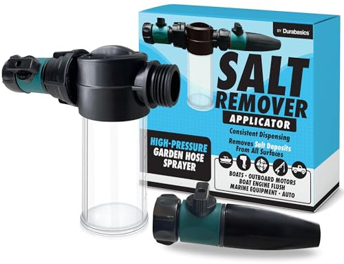 Durabasics Salt Remover Flush Kit with High-Pressure Hose- Salt Gone Applicator for Boat - Marine Engine Flush - Perfect for Flushing Inboard/Outboard Motors and Removes Salt Deposits Away