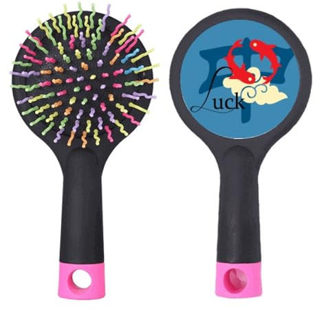 China Carp Good Luck Blessings - Cepillo para desenredar el cabello, base acolchada
