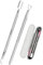 MOPZIJA 2 Piezas Professional Dual Tool Empujador de Cuticulas, Raspador de Cutícula Removedor, limpiador de uñas de gel, para manicura y pedicura ，quitacuticulas uñas profesional
