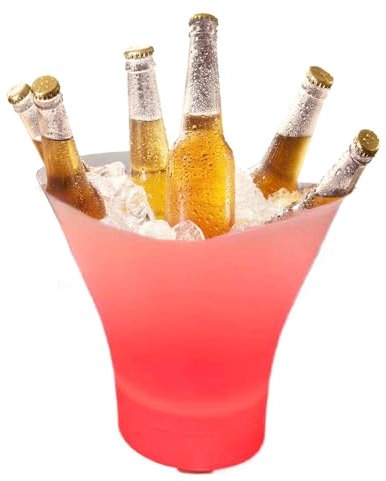 LED Ice Bucket, Light-up Ice Bucket, Radiant Ice Buckets, Portable Colorful Buckets, Waterproof LED Bucket With Built-in Wireless Speaker For Parties And Outdoor Chilling