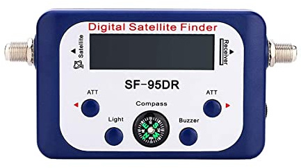 Pointeur Satellites, Digital Sat Finder Meter, Détecteur de signal TV de détecteur de satellite à affichage numérique for DVB -S DVB-S2 avec pointeur de boussole pour Le réglage de la Parabole Satelli