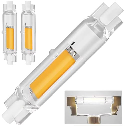 Dvnoua R7S LED 78mm 20W Dimmbar Lampen | 20W R7S LED Stab Lampen Ersatz für 200W Halogen Leuchtmittel, R7s led Glühbirne Kaltweiß 6000K 2000LM, Kein Flackern, 360°Abstrahlwinkel, 2er Pack