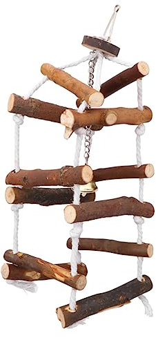Generisch Vogelschaukel holzspielzeug holzspielsachen Parrot cage Vogelhängematte vogelkäfig käfig Käfige großer Papageienkäfig Hamsterkäfig Mode-Papagei-Schaukel Papageienspielzeug Hölzern