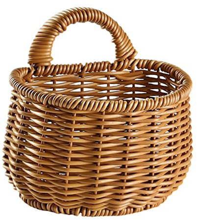 Ciieeo Woven Storage Baskets Egg Holder Small Seagrass Kitchen Basket Wall-mounted Plastic Garlic Container