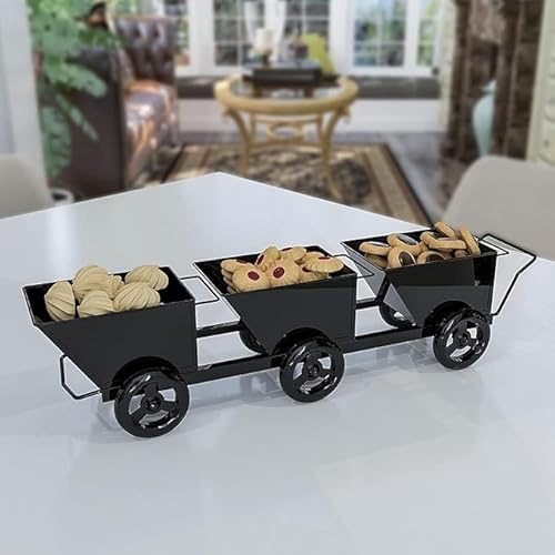 Train Trolley for Kitchen Dinning Table Serving Platter Specially Designed to Serve Biscuits, Popcorns, Snacks, Pakoras, Finger Chips..