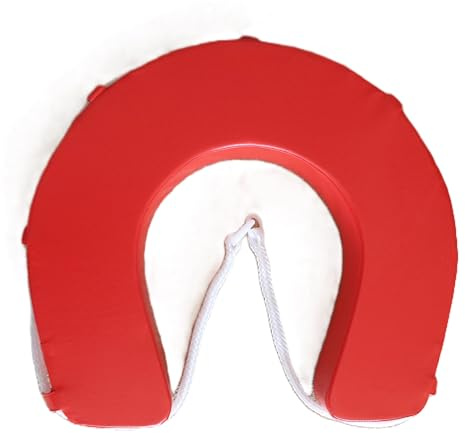 Horsehoe Lifebuoy Red, White, Yellow, Orange, with Grab line and removable cover.
