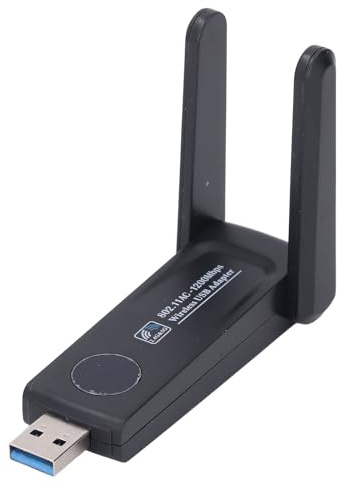 Fyearfly USB WLAN Adapter 1200Mbit/s 5G/2.4G USB 3.0 WiFi Adapter Dual Band Internet mit 2 x 5dBi Antenna für Wins XP 7 8 8.1 10