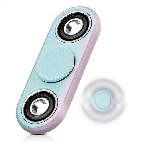 SCIONE Fidget Spinner 3D Anti-Stress - Giocattolo sensoriale per bambini/adulti | Aiuto concentrazione ADHD | Regalo festa/classe - Blu Rosa