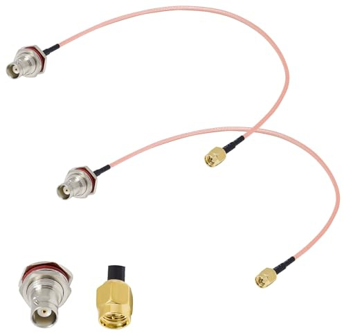 ACONRFTOL Cavo SMA a BNC da 30 cm, 2 pezzi SMA maschio a BNC femmina cavo RG316 cavo coassiale 50 Ohm per walkie-talkie, radio CB, radio amatoriale, WLAN, scanner SDR amatoriale