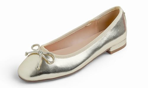 Feversole Women's Square Toe Fashion Bow Tie Dress Slip On Ballet Flats