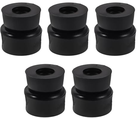 Mipcase Lot de 10 Bushings de Skateboard Noirs 5 Cônes 5 Colonnes en Polyuréthane Haute Élasticité Amortisseurs Anti-Chocs Compatibles Longboard et Patins à roulettes pour Équipement de