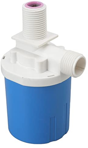 Aumotop Vanne à Flotteur Automatique D'eau Intérieure, Vanne de Contrôle Compacte pour Réservoir D'eau, à Flotteur en Plastique pour Piscine, énergie Solaire, Bleu (Entrée supérieure)