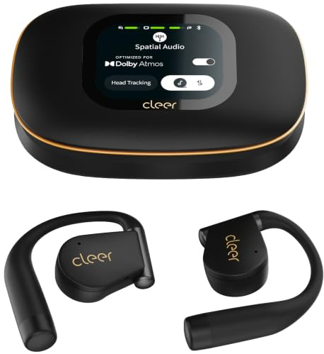 Cleer ARC 5 Open Ear Earbuds with Dolby & THX Audio, Black