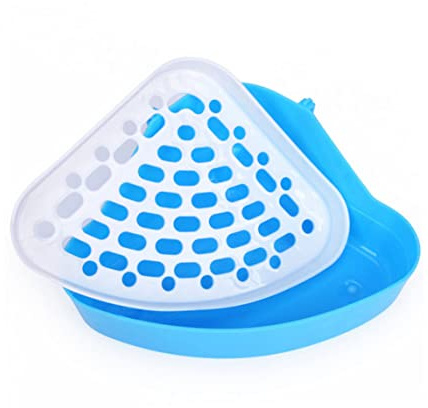 Vistnale Kleintier-Toilette | 1 Packung Dreieck-Töpfchentrainer, Eckstreu, Bettkasten, Haustierpfanne für Kleintiere, Kaninchen, Meerschweinchen, Chinchilla – zufällige Farbe
