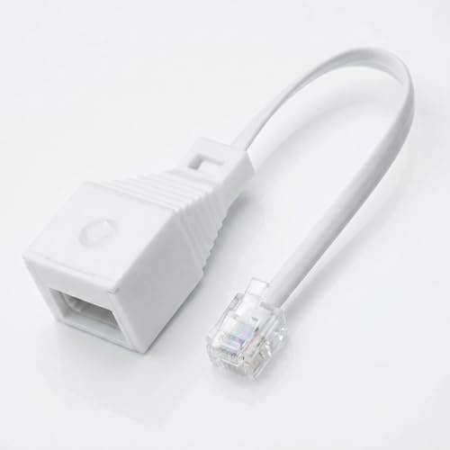CHXTguyue 1PCS RJ11 to BT Socket Adapter, 4 Wire RJ11 to BT Female Socket Converter, 10cm Landline Telephone Cable Extender, 4-Wire Female Port Connector for Phone, Modem, Router, Printer
