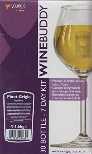 WineBuddy Pinot Grigio for 30 Bottle - Home brew Wine Making Kit