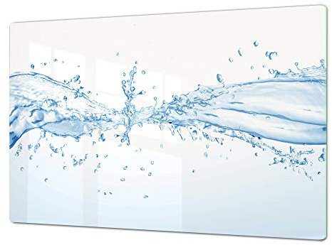 Gigantic Kitchen Board & Induction Cooktop Cover – Measures: Single: 80 x 52 cm (31,5” x 20,47”); Double: 40 x 52 cm (15,75” x 20,47”); Water Series DD10