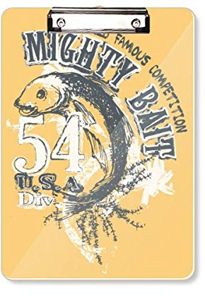 Planchette à pince avec motif poisson - Format A4