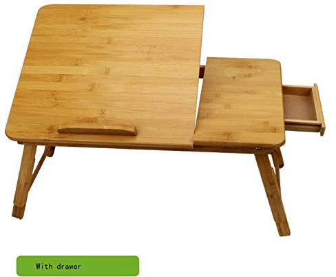 jooe Bambus Laptoptisch Höhenverstellbar Faltbar Laptopständer Betttisch Frühstücktisch Notebook Ständer
