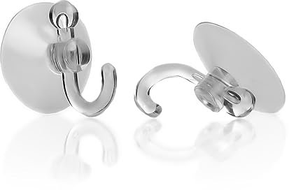 BigDean 40x Saugnapf mit Haken - 30 mm - extra stark - Fenster Saugnoppen Saughaken Saugknöpfe für Lichterketten, Weihnachtsbeleuchtung & Deko