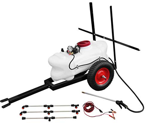 Pulverizador ATV Remolque 12V Tanque 100L Presión 9 Bar Granja Agrícola Tanque Jardín Esparcidor Pesticida Herbicida Fertilizante Abono Líquido Desinfectante Rociador Malas Hierbas + Fijaciones