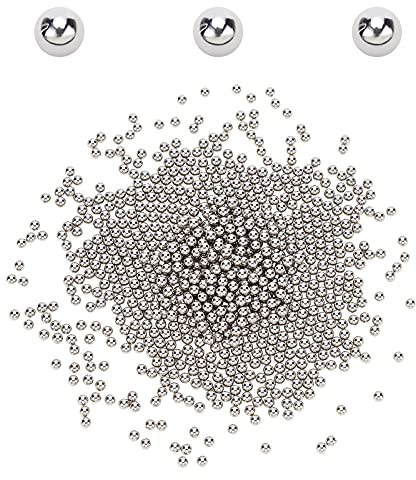 SUPERFINDINGS Circa 5500pcs Sfera di lucidatura 3mm Perline lucidate in Acciaio Inossidabile Perline lucidate Gioielli Rotondi Accessori lucidati per la Lavorazione dei Gioielli