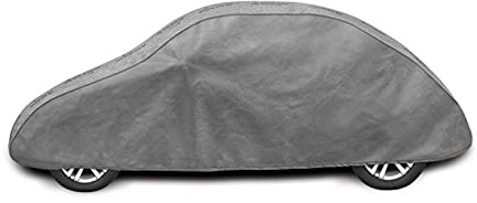 Autoabdeckung Wasserfest & Extrastark Vollgarage Autoplane Abdeckplane gegen Regen Schnee Wind UV-Strahlung Laub und Anderen Schmutz Autogarage Grau, L Beetle New L: 410-430 cm/H: 123-133 cm