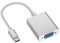 Adaptateur USB C vers VGA, convertisseur Thunderbolt 3 Type-C vers SVGA compatible avec MacBook Pro 2019/2018/2017, MacBook Air/iPad Pro 2018, iPad Air 5/4, Samsung Galaxy S10/S9, plus (argent)