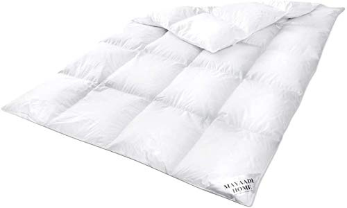 Mayaadi-Home MA97 Daunendecke Decken 240x260cm 70/30 DAUNEN 2700 G 100% Natur Bettdecke Schlafkomfort Bezug 100% Baumwolle Allergiker Hochwertige Steppdecke