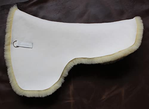 Förster-Fellnest Lammfell-Sattel-Unterlage, Deckenunterlage für Satteldecke, Schabracke, Dressur, tief gezogene Schulter, große L Kissen, Polster