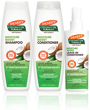 Palmer's Set para el cuidado del cabello con fórmula de aceite de coco que potencia la humedad