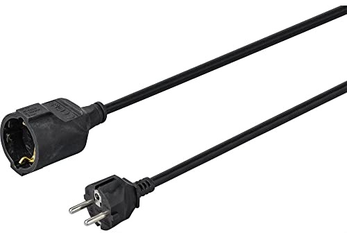 sygonix SY-4872636 Strom Verlängerungskabel 16A Schwarz 5.00m H05VV-F 3G 1,5mm²