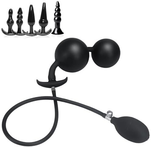 6-er Analplug Set,2023-Neu Aufblasbar Anal Plug mit Pumpe & 2 Analkugeln,Buttplug Dildo,Anal Dildo xxl,Riesen Dildo Butt Plug,Anal Spreizer,Anal Beads Analkette Analspielzeuge,Anal Toy Masturbator