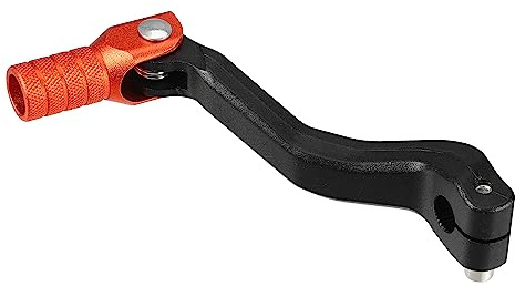X AUTOHAUX Motorcycle Gear Shifter Lever, Universal Aluminum Alloy Orange Black