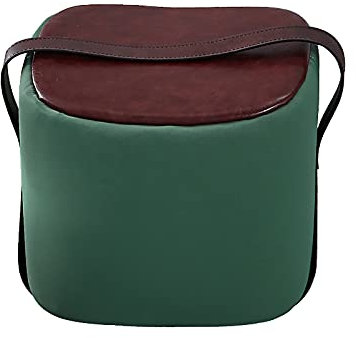 Schuhbank, Schuhbank mit Sitz, tragbarer Sattelhocker aus PU-Leder, nordischer Schuhhocker, Schuhbank für den Hauseingang mit Holzrahmen, für Wohnzimmer, Schlafzimmer, Veranda beautiful scenery