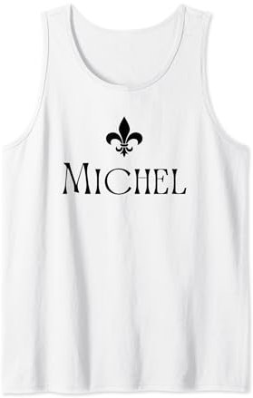 Michel Nachname Französischer Familienname Heraldische Lilie Blume Tank Top