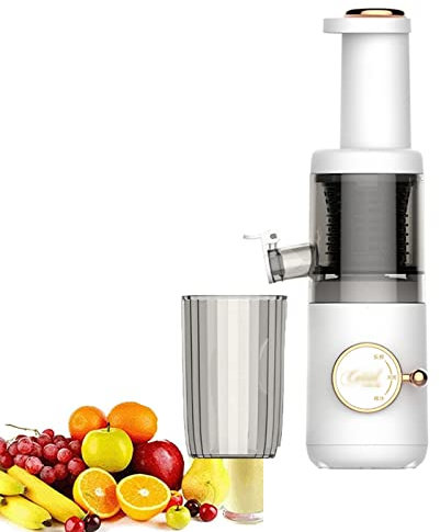 Exprimidor lento para masticar, exprimidor eléctrico compacto de prensa en frío con capacidad de 620 ml, licuadora portátil, función inversa para cítricos, frutas, verduras, fácil de limpiar y motor