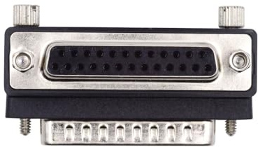 xiwai DB25pin LPT AES/EBU Steckermutter auf Buchse Schraube Verlängerungsadapter Serieller Adapter DB-Stecker DSUB Parallel Up 90 Grad abgewinkelt