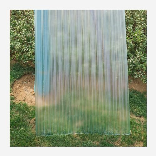 SHUDONGDEN Durchsichtige FRP-Dachplatte, leichte Wellplatte, isolierende Dachverkleidungsplatte, Gewächshaus-Dachplatte, Garagendachabdeckungen, schneidbar(Color:10pcs,Size:1mm-0.9 * 2.0m/35 * 79in)