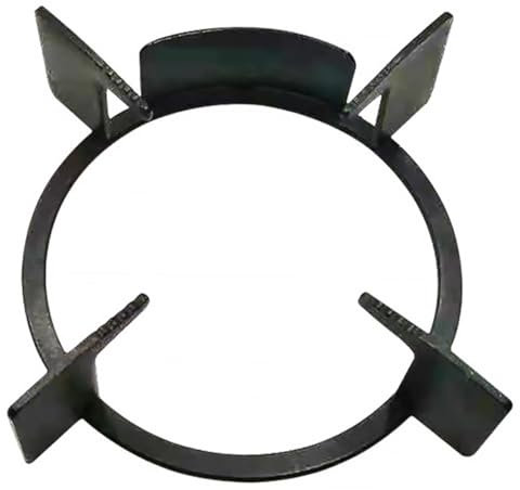 Garneck 20.2cm Round Non-slip Cast Iron Wok Bracket Stove Rack for Gas Stoves Heat Resistant Pot Support for Home Cooking