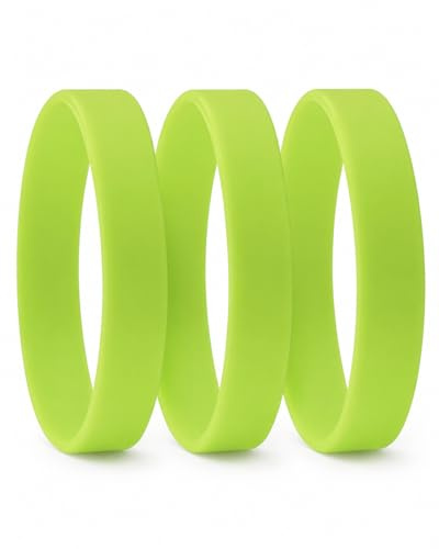 Set 10, 30, 50, 100, 200, 500, 1000 Braccialetti in silicone personalizzabili e colorati, 200x12x2 mm, Personalizzati con testo in serigrafia | Disponibili in 8 colorazioni