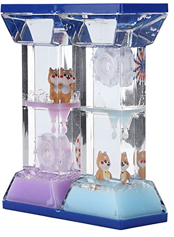 Bubbler à Mouvement Liquide, Sablier à Mouvement Liquide pour Enfants avec Design Anti-déversement, Décoration de Bureau Relaxante pour Jeux Sensoriels, Soulagement du Stress au